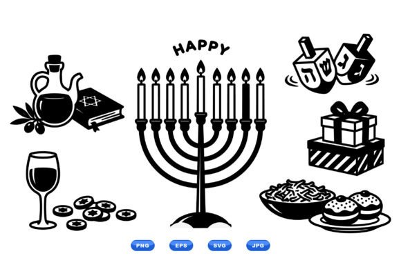 Download Hanukkah Festive Clipart Pack - Art Collection