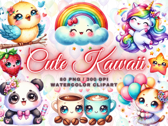 Download Watercolor Kawaii Clipart - Kawaii Png - Art Collection