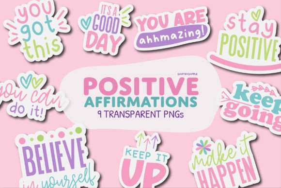 Download Positive Affirmations PNG Clipart Set - Art Collection