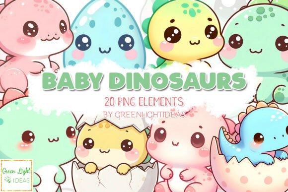 Download Cute Baby Dinosaurs Clipart, Kawaii PNG - Art Collection
