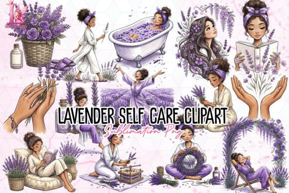 Download Lavender Self Care Clipart PNG - Art Collection