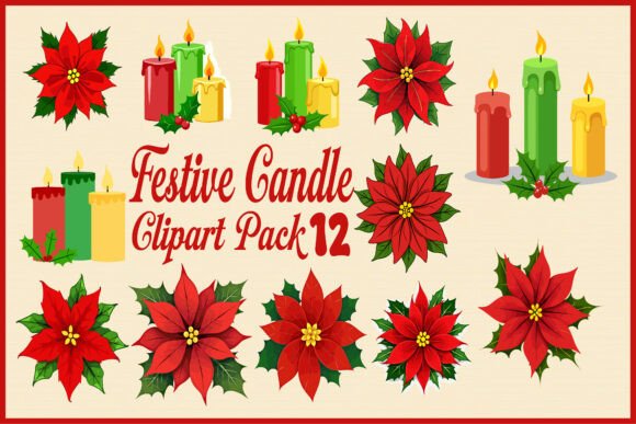 Download Festive Candle Clipart Pack - Art Collection