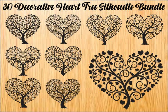 Download Decorative Heart Tree SVG Bundle - Art Collection