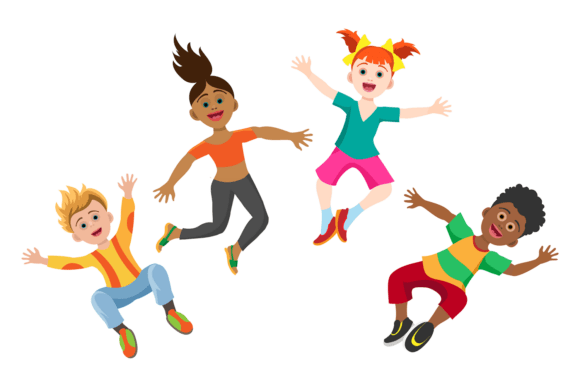 Download Jumping Kids. Happy Cartoon Children. Jo - Art Collection