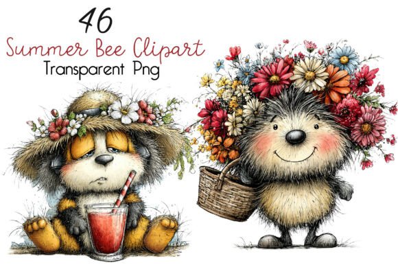 Download Whimsical Summer Bee Clipart - Art Collection