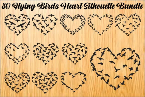 Download Flying Birds Heart SVG Bundle - Art Collection