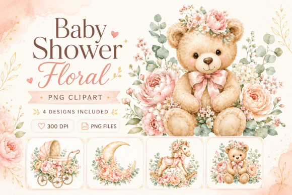 Download Baby Shower Floral PNG Clipart - Art Collection