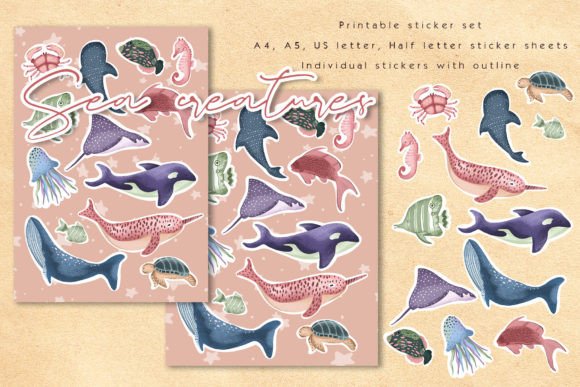 Download Ocean Creatures Sticker Pack - Sticker pack Collection